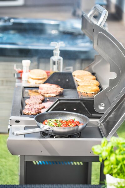 Plinski roštilj CALIFORNIA BBQ, 4 plamenika, s redukcijskim ventilom, srebrna Penta CZ