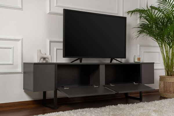 TV stolić/ormarić Sancuty (antracit + crna)