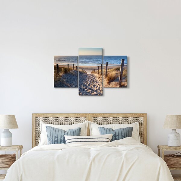 Slika - Cesta do plaže ob Severnem morju, Nizozemska (90x60 cm)
