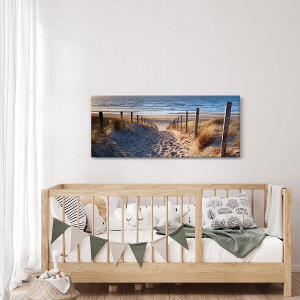 Slika - Cesta do plaže ob Severnem morju, Nizozemska (120x50 cm)