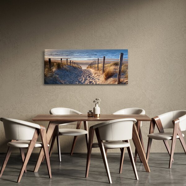 Slika - Cesta do plaže ob Severnem morju, Nizozemska (120x50 cm)