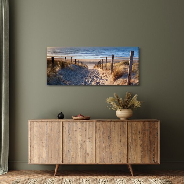Slika - Cesta do plaže ob Severnem morju, Nizozemska (120x50 cm)