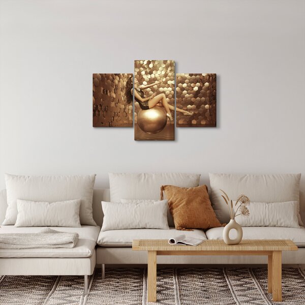 Podoba ženske v zlati sobi (90x60 cm)