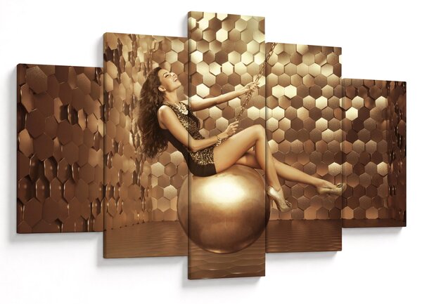 Podoba ženske v zlati sobi (150x105 cm)