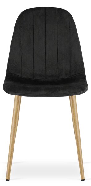 Blagovaonska stolica PADVA VELVET, crna