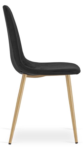 Blagovaonska stolica PADVA VELVET, crna