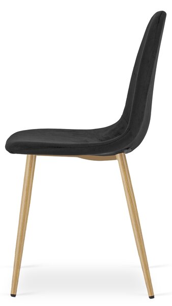 Blagovaonska stolica PADVA VELVET, crna