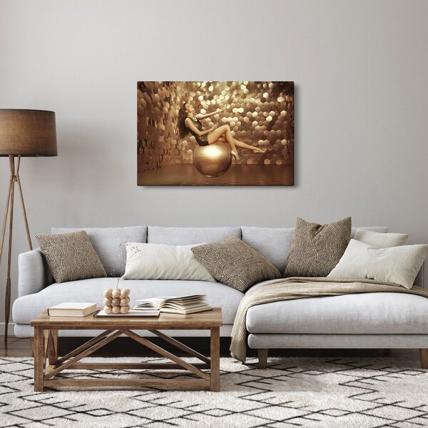 Podoba ženske v zlati sobi (90x60 cm)