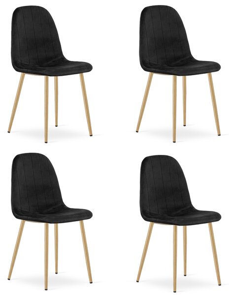 Blagovaonska stolica PADVA VELVET, crna