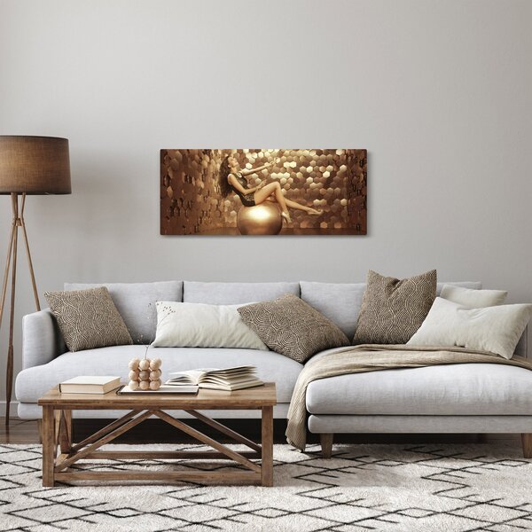 Podoba ženske v zlati sobi (120x50 cm)