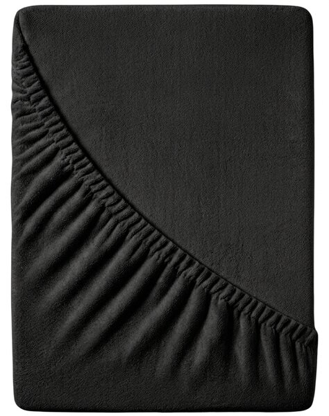 Frotirna plahta crna 160x200 cm