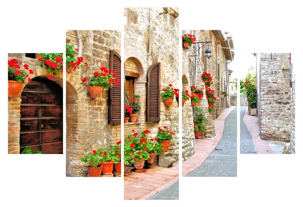 Slika - Slikovita italijanska uličica (150x105 cm)