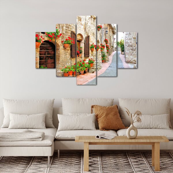 Slika - Slikovita italijanska uličica (150x105 cm)