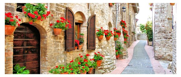Slika - Slikovita italijanska uličica (120x50 cm)