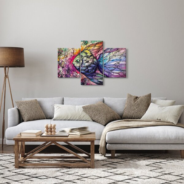 Slika - Pisane ribe (90x60 cm)