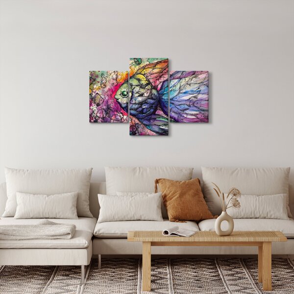 Slika - Pisane ribe (90x60 cm)