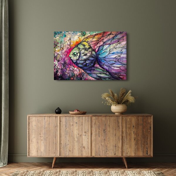 Slika - Pisane ribe (90x60 cm)