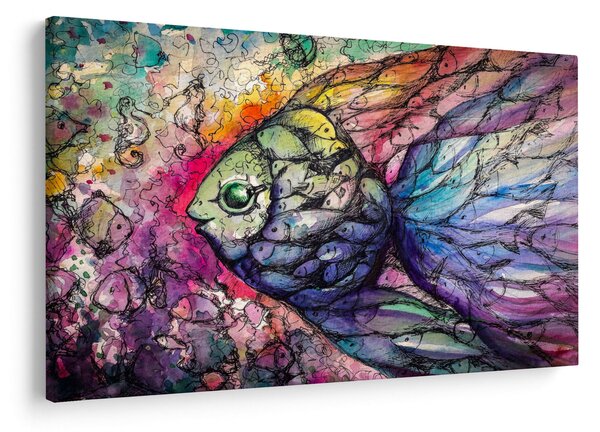 Slika - Pisane ribe (90x60 cm)
