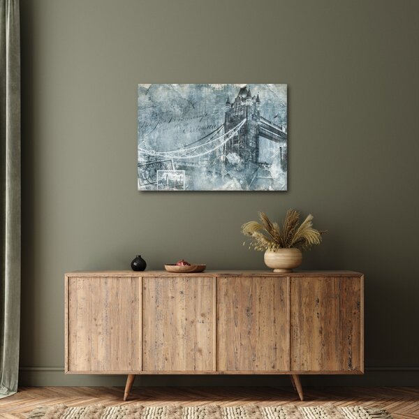 Slika - Tower Bridge v hladnih tonih (70x50 cm)