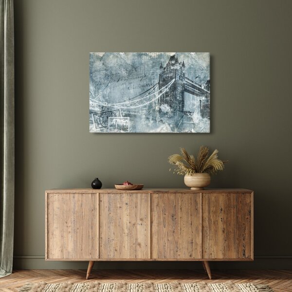 Slika - Tower Bridge v hladnih tonih (90x60 cm)