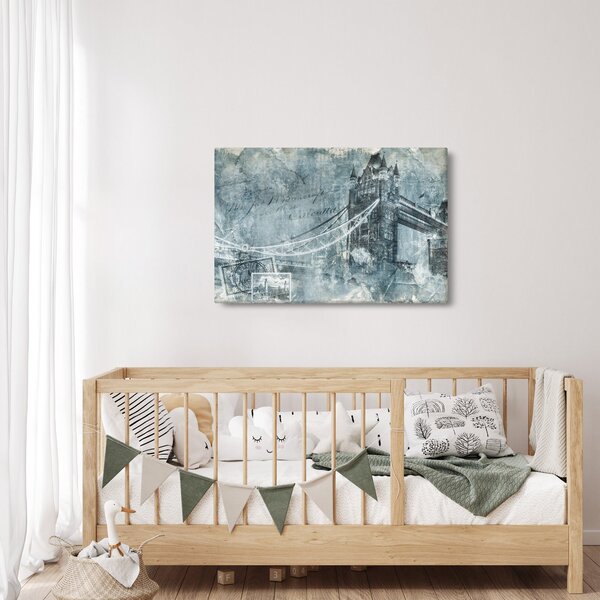 Slika - Tower Bridge v hladnih tonih (90x60 cm)
