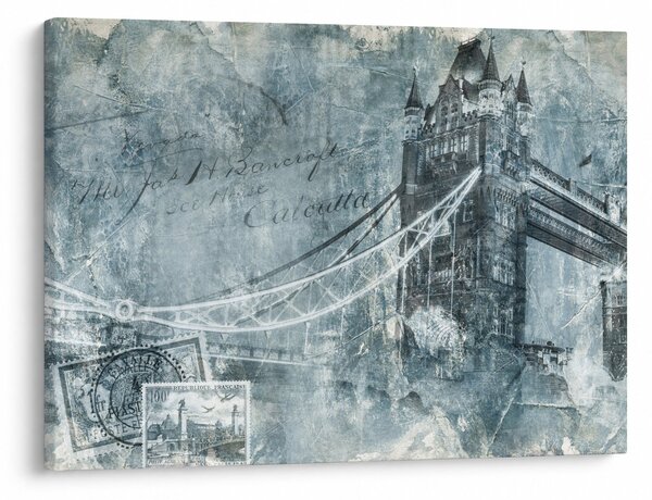 Slika - Tower Bridge v hladnih tonih (70x50 cm)