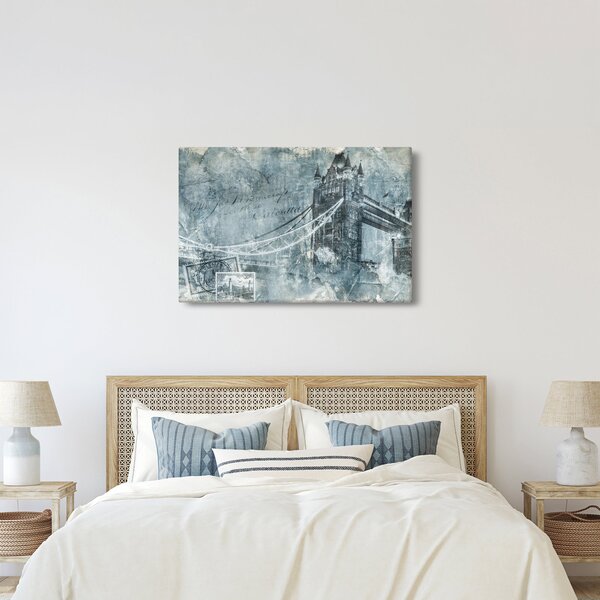 Slika - Tower Bridge v hladnih tonih (90x60 cm)