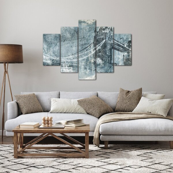 Slika - Tower Bridge v hladnih tonih (150x105 cm)