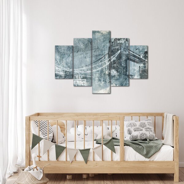 Slika - Tower Bridge v hladnih tonih (150x105 cm)