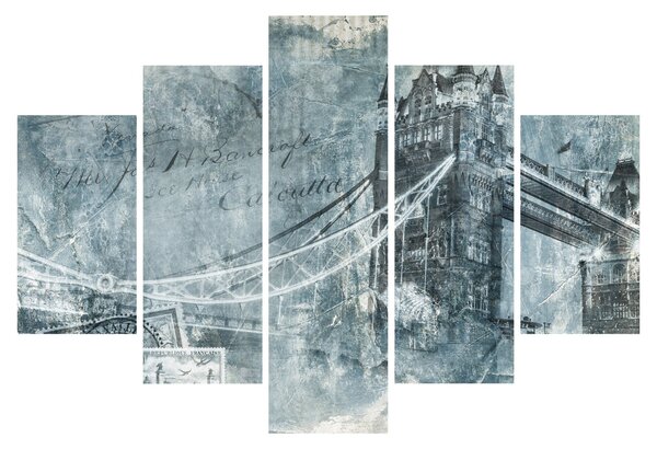 Slika - Tower Bridge v hladnih tonih (150x105 cm)