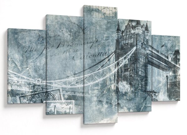 Slika - Tower Bridge v hladnih tonih (150x105 cm)
