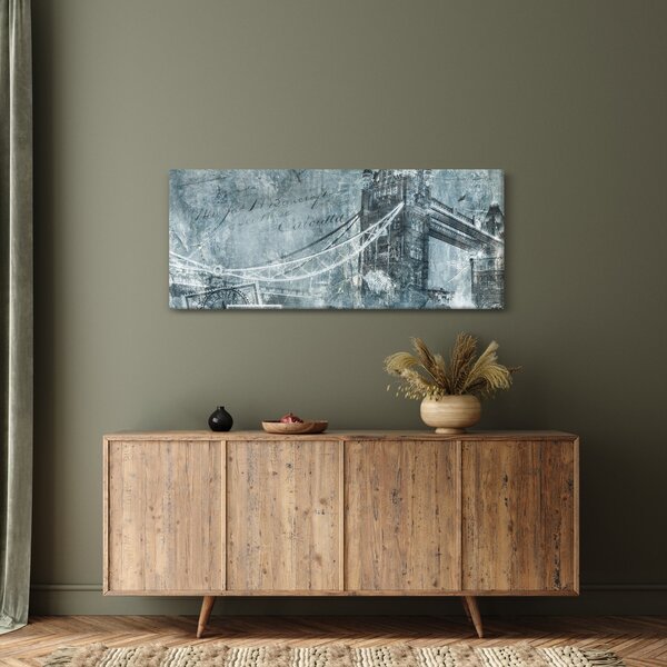 Slika - Tower Bridge v hladnih tonih (120x50 cm)