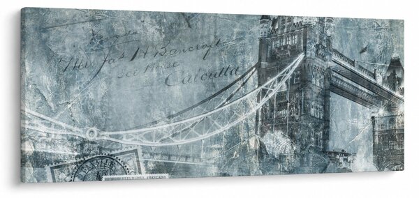 Slika - Tower Bridge v hladnih tonih (120x50 cm)