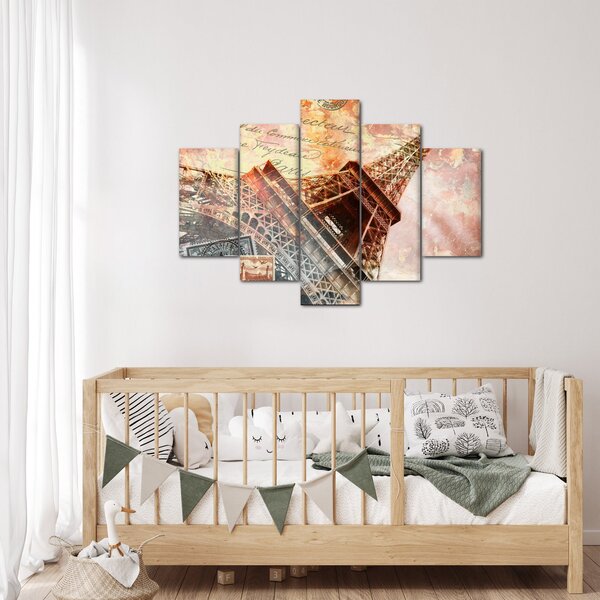 Slika - Eifflov stolp v vintage slogu (150x105 cm)