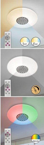 Rabalux 5364-LED RGB Prigušiva stropna svjetiljka OPHELIA LED/24W/230V Wi-Fi +DU