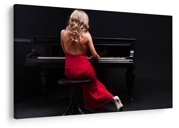 Slika ženske, ki igra klavir (90x60 cm)
