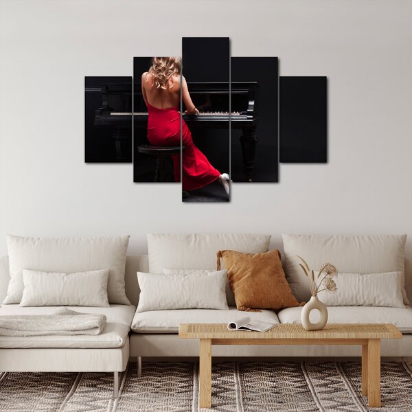 Slika ženske, ki igra klavir (150x105 cm)