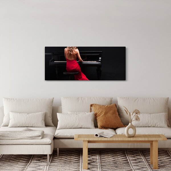 Slika ženske, ki igra klavir (120x50 cm)