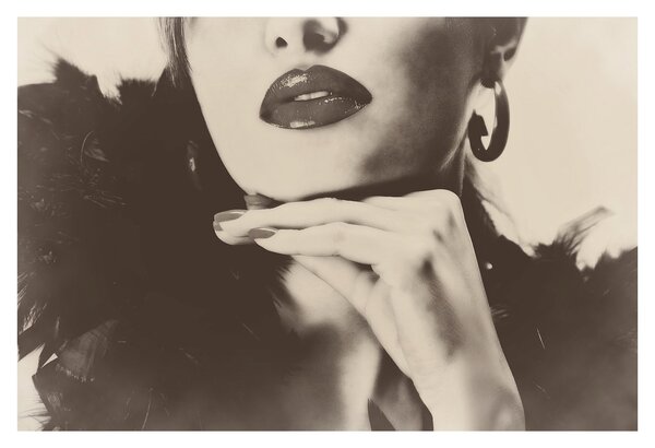 Slika - Vintage fotografija ženske (90x60 cm)
