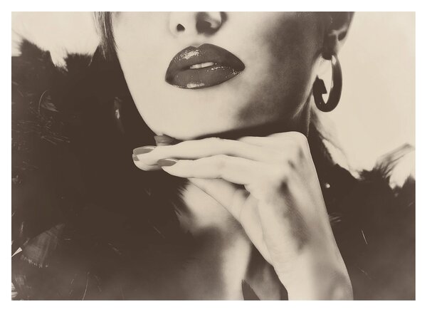 Slika - Vintage fotografija ženske (70x50 cm)