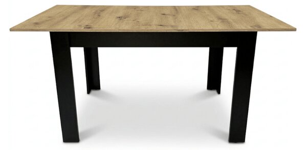 Produžni blagovaonski stol MADO 120/160x80 cm, crna/dub artisan