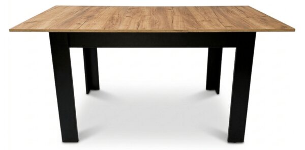Podesivi blagovaonski stol MADO 120/160x80 cm, crna/hrast craft