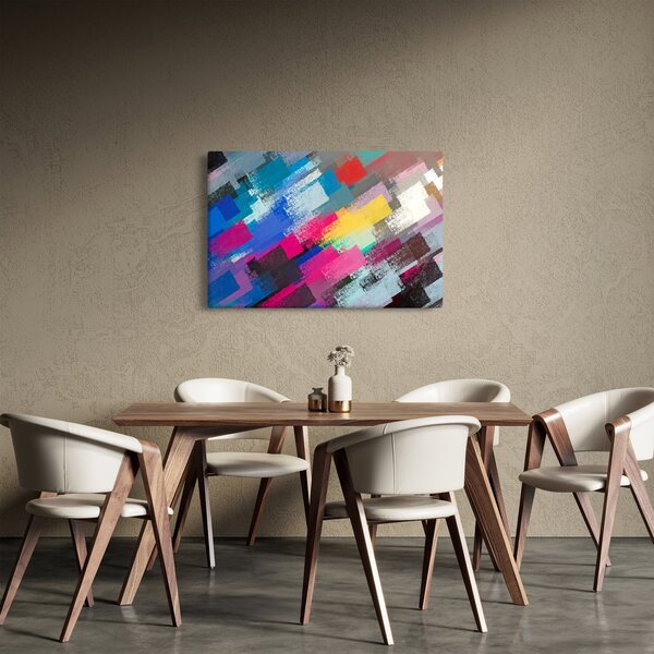 Slika - Barvne poteze s čopičem (90x60 cm)