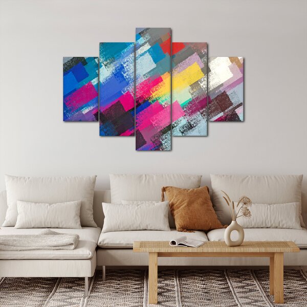 Slika - Barvne poteze s čopičem (150x105 cm)