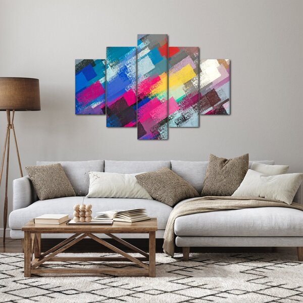 Slika - Barvne poteze s čopičem (150x105 cm)