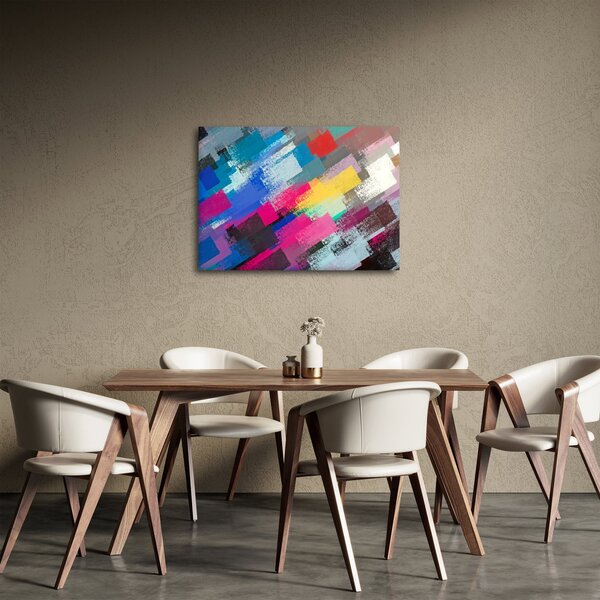 Slika - Barvne poteze s čopičem (70x50 cm)