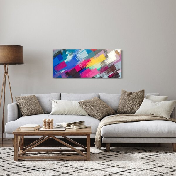 Slika - Barvne poteze s čopičem (120x50 cm)