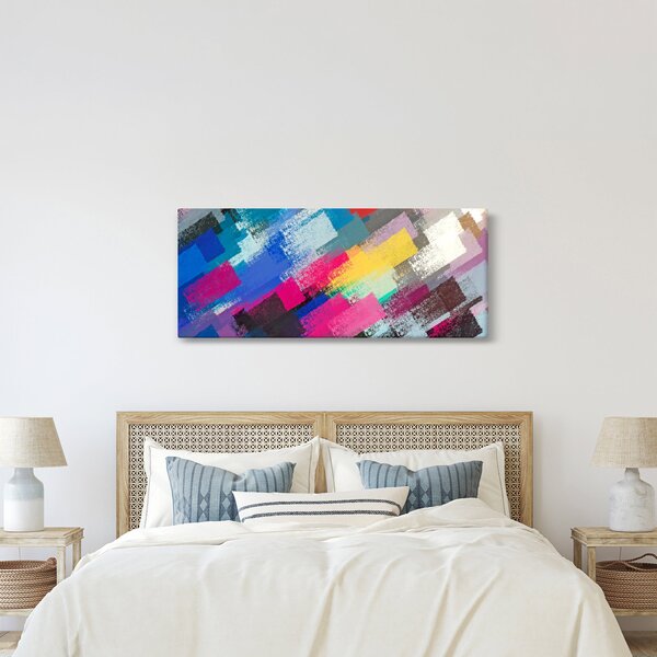 Slika - Barvne poteze s čopičem (120x50 cm)
