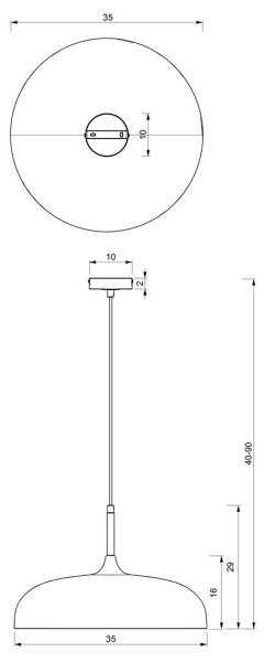 Luster na sajli LINCOLN 1xE27/60W/230V pr. 35 cm crna