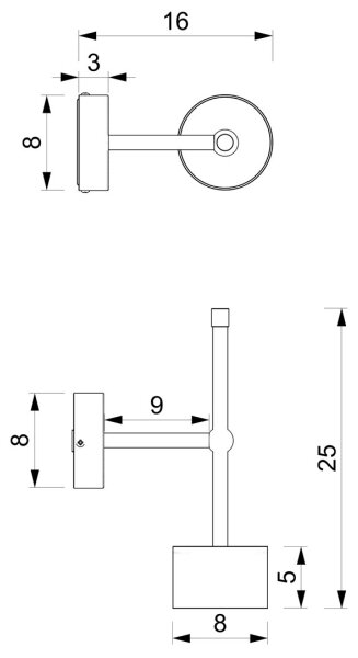 Zidna lampa ARENA 1xGX53/11W/230V plava/zlatna